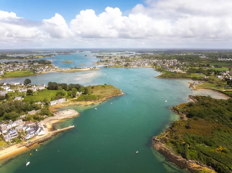 Vue sur la ria d'Étel depuis le Camping de Loperhet, Morbihan